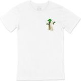 Cix Pelerinli Yoda Star Wars Cep Logo Tasarımlı Beyaz Tişört - 3XL