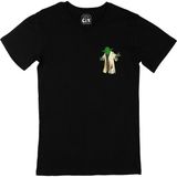 Cix Pelerinli Yoda Star Wars Cep Logo Tasarımlı Siyah T-shirt