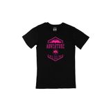 Cix Pembe Adventure Will Kill You Baskılı Siyah Unisex T-shirt