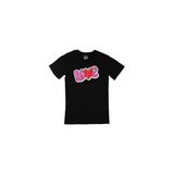 Cix Pembe Aşk Baskılı Siyah Unisex T-shirt