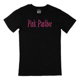 Cix Pembe Panter Yazılı Yuvarlak Yaka Siyah T-shirt