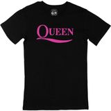 Cix Pembe Queen Rock Baskılı Siyah Erkek T-shirt