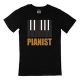Cix Piyanist Baskılı Siyah Erkek T-shirt
