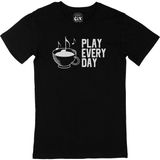 Cix Play Every Day Baskılı Siyah Erkek T-shirt