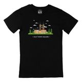 Cix Prag Baskılı Siyah Erkek T-shirt