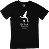 Cix Qatar 2020 Dünya Kupası Baskılı Siyah Erkek T-shirt