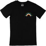 Cix Rainbow Gökkuşağı Cep Logo Tasarımlı Siyah Erkek T-shirt