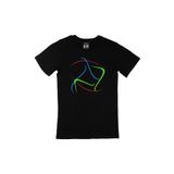 Cix Renkli Çizgili Siyah Erkek T-shirt