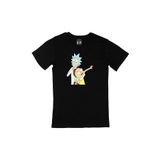 Cix Rick And Morty Tasarımlı Baskılı Siyah Erkek T-shirt