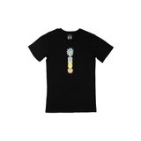 Cix Rick And Morty Ters Baskılı Siyah Erkek T-shirt