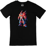 Cix Robot Tasarımlı Baskılı Siyah Erkek T-shirt