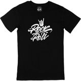 Cix Rock And Roll Hand Baskılı Siyah Erkek T-shirt