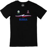 Cix Rusya Euro 2020 Baskılı Siyah Erkek T-shirt