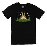 Cix Sagrada Familia Baskılı Siyah Erkek T-shirt