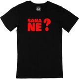 Cix Sana Ne Baskılı Siyah Erkek T-shirt