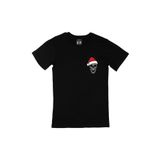 Cix Santa Skull Baskılı Siyah Erkek T-shirt