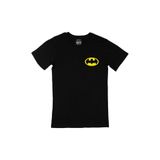 Cix Sarı Batman Logolu Cep Logo Tasarımlı Siyah Tişört
