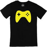 Cix Sarı Joystick Baskılı Siyah Erkek T-shirt