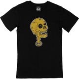 Cix Sarı Kuru Kafa Baskılı Siyah Erkek T-shirt