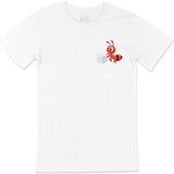 Cix Şeker Karınca Cep Logo Tasarımlı Beyaz Tişört - 5XL