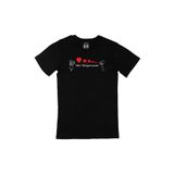 Cix Seni Seviyorum Çizim SBaskılı Siyah Erkek T-shirt