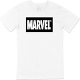 Cix Siyah Marvel Logolu Tişört - XS - Beyaz