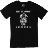 Cix Sons Of Anarchy California Siyah Tişört - XS