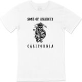 Cix Sons Of Anarchy California Tişört - Beyaz