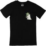 Cix Star Wars Yoda Cep Logo Tasarımlı Siyah T-shirt