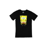 Cix Sünger Bob Tasarımlı Siyah Erkek T-shirt