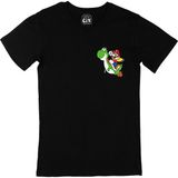 Cix Süper Mario Ejderha Cep Logo Tasarımlı Siyah T-shirt