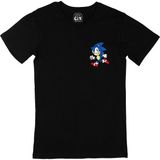 Cix Super Sonic Cep Logo Tasarımlı Siyah Erkek T-shirt