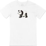 Cix Tatlı Panda Tasarım Tişört - XXL - Beyaz