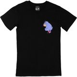 Cix Utangaç Eşek Siyah Cep Logo Tasarımlı Erkek T-shirt
