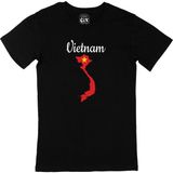 Cix Vietnam Haritalı ve Bayraklı Siyah T-shirt
