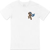 Cix Viking Baltalı Beyaz Cep Logo Tasarımlı Erkek T-shirt