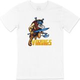 Cix Vikings Kılınç ve Balta Tasarımlı Beyaz Renkli Erkek T-shirt