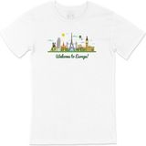 Cix Welcome To Europe Tişört - 5XL - Beyaz