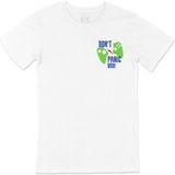 Cix Yeşil Don't Panic Bro Cep Logo Tasarımlı Beyaz Erkek T-shirt