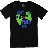 Cix Yeşil Don't Panic Bro Siyah T-shirt