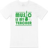 Cix Yeşil Music Is My Teacher Beyaz T-shirt