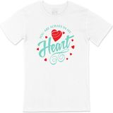 Cix Yeşil You Are Always In My Heart Beyaz T-shirt