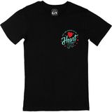 Cix Yeşil You Are Always In My Heart Cep Logo Tasarımlı Siyah T-shirt
