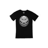 Cix Yuvarlak Yeşil Gözlü Kurt Siyah T-shirt
