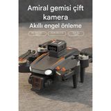 Ciyu Ticaret JS26H Drone Çift Hd Kameralı Akıllı Takip Engel Kaçınma Özellikli Ultra Drone - Siyah