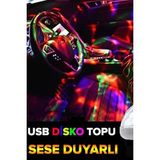 Ciyu Ticaret USB Mini Disko Topu Araç Içi Ambiyans Renkli LED Işık Parti Eğlence USB Mini Disko Topu - Siyah