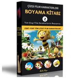 Çizgi Film Karakterleri Boyama Kitabı-2 Enine Boyuna Eğitim