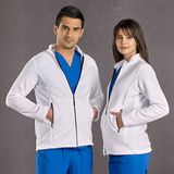 Çizgi Medikal Beyaz Polar Ceket Hastane Beyaz Doktor Hemşire Kışlık Ceket - 2XL