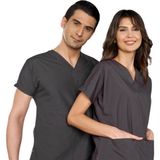 Çizgi Medikal Dr Greys Scrubs Terikoton - İnce Kumaş T100 - Füme - XS