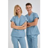 ÇİZGİ MEDİKAL Dr Greys Terikoton Duman Gri Doktor Hemşire Forması Medikal Forma Cerrahi Takım Ince Kumaş(ALT ÜST)